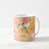 "Blushing" - Hummingbird Print Koffiemok (Voorkant rechts)