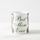 Blushing Ivoor roze perzik bloemenmoer Roos Koffiemok (Center)