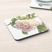 Blushing Ivory Peach Roos Bier Onderzetter (Linkerzijde)
