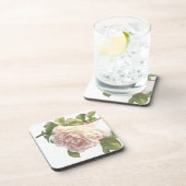 Blushing Ivory Peach Roos Bier Onderzetter (Rechterzijde)