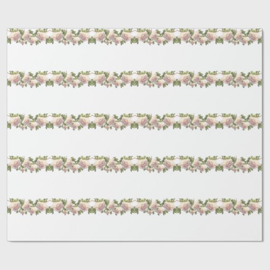 Blushing Ivory Peach Roos Cadeaupapier (Vlak)