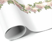 Blushing Ivory Peach Roos Cadeaupapier (Rol Hoek)