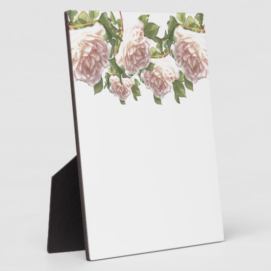 Blushing Ivory Peach Roos Fotoplaat (Zijkant)