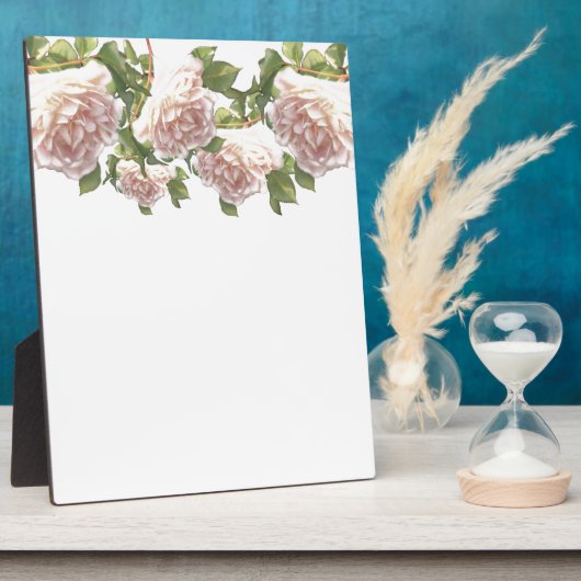 Blushing Ivory Peach Roos Fotoplaat (Zijkant)