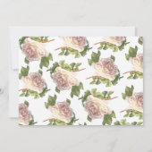 Blushing Ivory Peach Roos kalligrafie script Kaart (Achterkant)