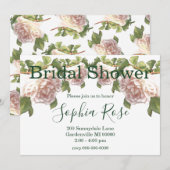 Blushing Ivory Peach Roos kalligrafie script Kaart (Voorkant / Achterkant)