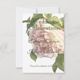Blushing Ivory Peach Roos Save The Date