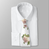 Blushing Ivory Peach Roos Stropdas (Gebonden)