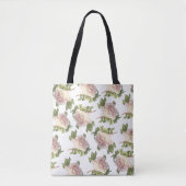 Blushing Ivory Peach Roos Tote Bag (Voorkant)