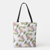 Blushing Ivory Peach Roos Tote Bag (Achterkant)