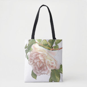 Blushing Ivory Peach Roos Tote Bag