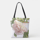 Blushing Ivory Peach Roos Tote Bag (Achterkant)