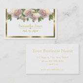 Blushing Ivory Peach Roos Visitekaartje (Voorkant / Achterkant)