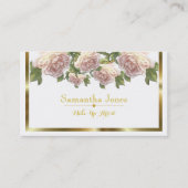 Blushing Ivory Peach Roos Visitekaartje (Voorkant)