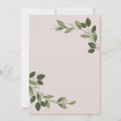 Blushing lentes bruiloft uitnodigen met roze rug kaart (Achterkant)