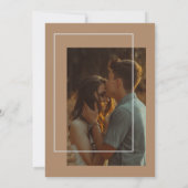 Blushing Love - Boho Brown & Grey Modern Kaart (Achterkant)