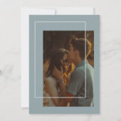 Blushing Love - Dusty Blue & Grey Modern Kaart (Achterkant)