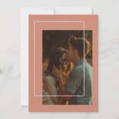 Blushing Love - Roze & Grey Modern Kaart (Achterkant)