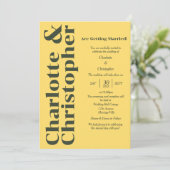 Blushing Love - Sunshine Yellow Modern Kaart (Staand voorkant)