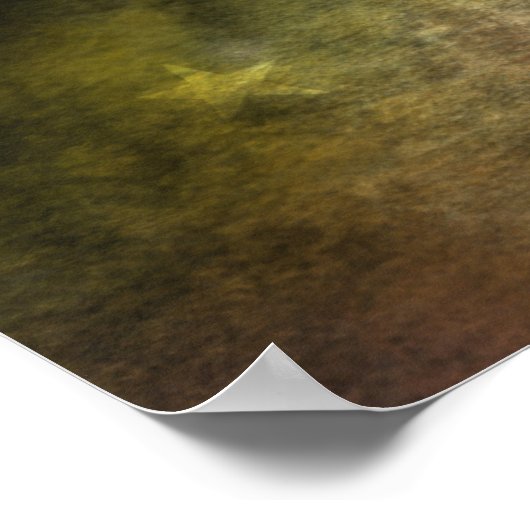 Blushing Moon Cute Witch met Cat Art Poster (Hoek)