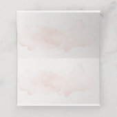 Blushing Peach Floral Waterverf Folal Place Card Plaatskaartje (Binnenkant ongevouwen)