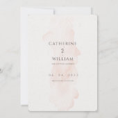 Blushing Peach Photo Flat Save the Date Kaart (Achterkant)