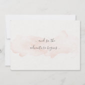 Blushing Peach Waterverf plat dank u kaart (Achterkant)