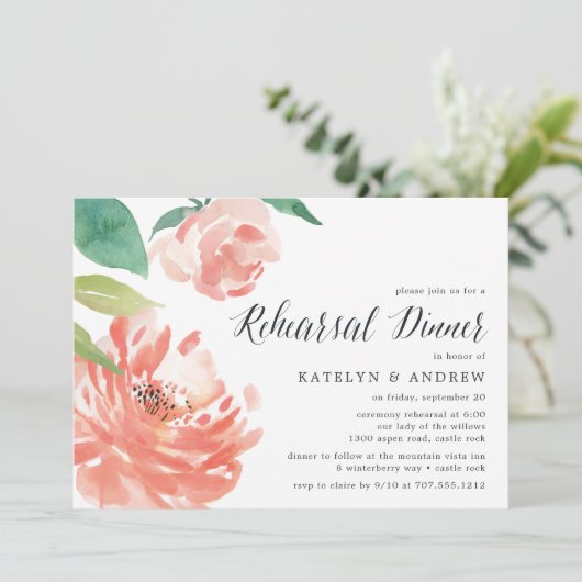 Blushing Peony | Pleitzitting Kaart (Staand voorkant)