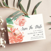 Blushing Peony Save the Date Kaart