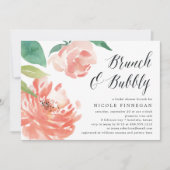 Blushing Peony | Uitnodiging Vrijgezellenfeest Bru (Voorkant)