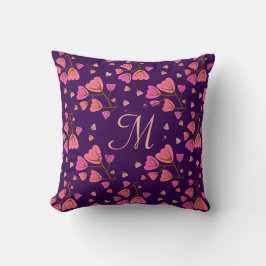 Blushing Petals Floral Throw Pillow Kussen