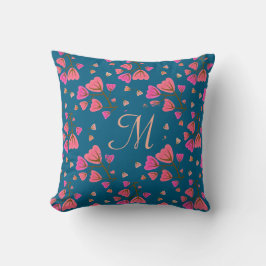 Blushing Petals Floral Throw Pillow Kussen