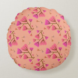 Blushing Petals Round Accent Pillow Rond Kussen