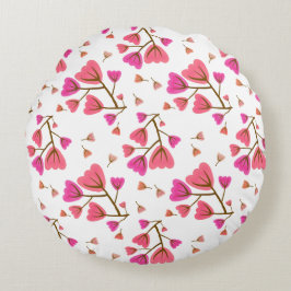 Blushing Petals Round Accent Pillow Rond Kussen