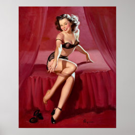 Blushing Pin Up Poster