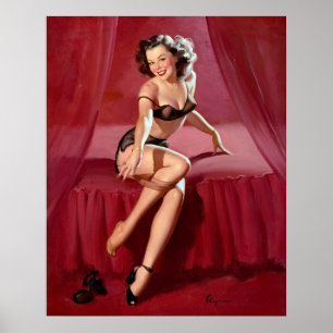 Blushing Pin Up Poster