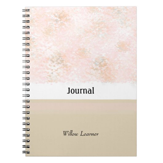 Blushing Pink and Taupe Journal Notitieboek (Voorkant)