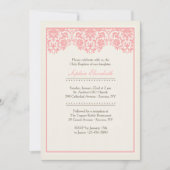 Blushing Pink Baptism Uitnodiging (Voorkant)