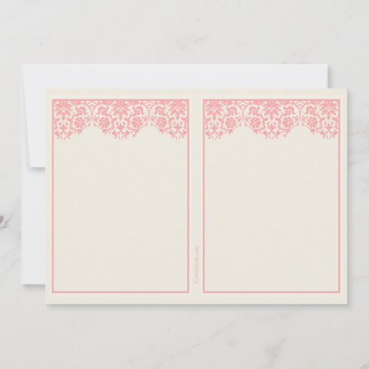 Blushing Pink Daptism Foto uitnodiging (Achterkant)