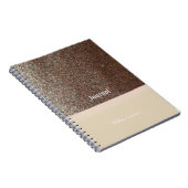 Blushing Pink Faux Glitter Journal Notitieboek (Rechterzijde)