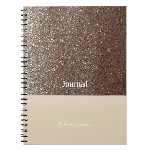 Blushing Pink Faux Glitter Journal Notitieboek (Voorkant)