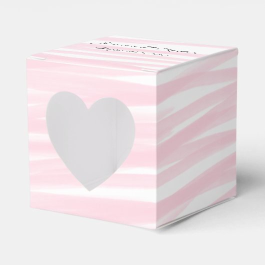 "Blushing Pink" Hart Favor Dozen Bedankdoosjes (Voorkant Zijde)