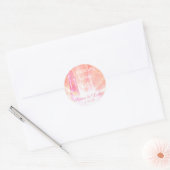 *~* Blushing Pink Healing Energy Handstralen Ronde Sticker (Envelop)