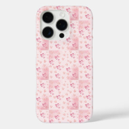 Blushing Pink Hearts iPhone 16 Pro Hoesje