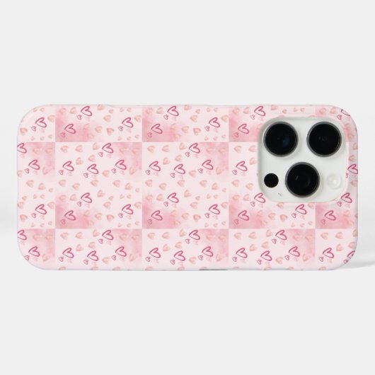 Blushing Pink Hearts Case-Mate iPhone Case (Achterkant (horizontaal))