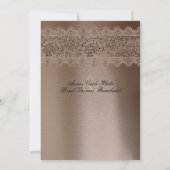 Blushing Pink  Lace Weddenschap Kaart (Achterkant)