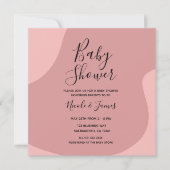 Blushing Pink Mauve Modern Minimaal Baby shower Kaart (Voorkant)