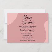 Blushing Pink Mauve Modern Minimal Baby shower Inv Kaart (Voorkant)
