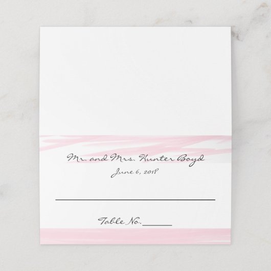 "Blushing Pink" Plaatskaarten Plaatskaartje (Buitenkant ongevouwen)