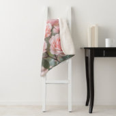 Blushing Pink Rose Field Blanket Sherpa Deken (In situ)